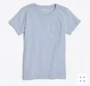 JCrew Crewcuts Factory Boys Sunwashed Garment-dyed Pocket Tee Light Sky Size 10
