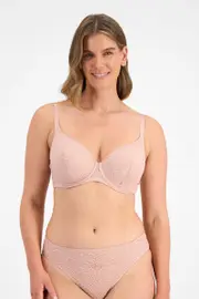 Berlei Because Lightly Lined Bra - Nude Lace, Size: 10 DD
