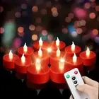 Tea Light Candles with Remote Control,50pack Flickering Flameless LED Candle,...