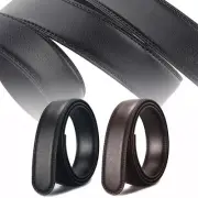 Plus Size Leather Belt 3.5cm Width Automatic Buckle Band Body No Buckle Belt