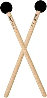FRCOLOR 2Pcs Rubber Head Singing Bowl Mallet Beech Handle Drum Stick Lightweight Percussion Accessory for Bass Drums Gongs and More