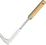 Crack Weeder,Stainless Steel Crevice Weeding Tool with Wooden Handle,L-shaped Side-Walk Crack Removal Tool,Weeding Artifact Uprooting Weeding Tool Used to Remove Moss from Gaps in Lawns and Gardens