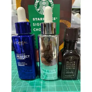 L’Oréal 科研光波亮白精華液 科研深層淨斑美白精萃 skinfood 黑糖光采肌底精華