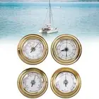 4 Pieces Thermometer Hygrometer Barometers Clock Set for Basement Yacht