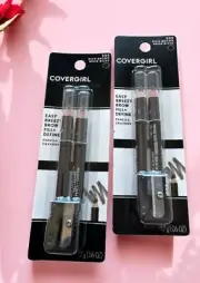 (2) CoverGirl 505 Rich Brown Easy Breezy Brow Fill + Define Pencils