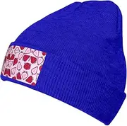 [HVTTIOR] Strawberry Pattern Print Soft and Elastic Cap Knitted Hat Knit Beanie for Men and Women Warm Winter Hats