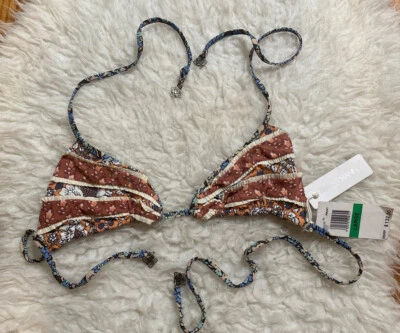 Zimmerman Swim Frill Collector Splice Triangle Bra Bikini TOP Sz 3 /L Large $132