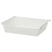KOMPLEMENT mesh basket with pull-out rail, white, 75x58 cm