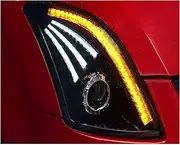Headlight Assembly Compatible with Suzuki Swift 2005-2016 LED DRL Dual Beam Lens LED Sequential Turn Signal