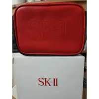 在飛比找蝦皮購物優惠-SK-II 化妝包紅色