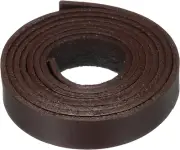 1.1 Yard 12Mm Flat Leather Cord, Leather Lacing Strips for DIY Crafts Coffee
