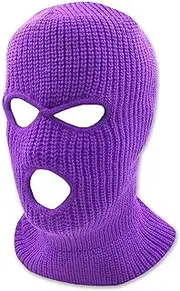 3 Hole Knitted Full Face Ski Mask Winter Balaclava Face Cover for Outdoor Sports