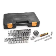 1/4 in. Drive 90-Tooth 6-Point Standard and Deep SAE/Metric Mechanics Tool Set (