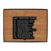 Oap Texting Code - Funny Novelty Doormat Man Cave Floor mat