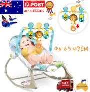 Baby Rocker Infant Cradle Swing Chair Toddler Newborn Music Toy Bouncer Portable