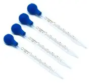 4 Pcs Graduated Medicine Glass Droppers 10ml 10cc Pipet Pipette 8" with Scale