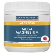 Ethical Nutrients Mega Magnesium Powder Raspberry 200g