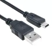 USB 2.0 A Male to Mini 5 Pin B Data Charging Cable Cord Black Adapter for Mp3/4