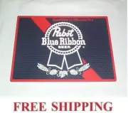 PABST BLUE RIBBON PBR SPILL MAT BAR MAT COASTER 12 x 9.5 NEW