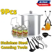 9pcs Stainless Steel Canning Tools Water Bath Canner with Canning Supplies AU
