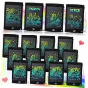 32 Pieces LCD Writing Tablet Doodle Board Electronic Toy 8.5 Inch Black