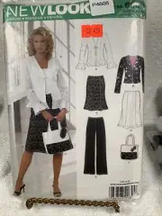 New Look Sewing Pattern 6609 MISSES JACKET SKIRT PANTS & BAG Sz. 10-22