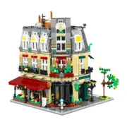 CaDA C66009W 3230 PCS Paris Restaurant Bricks Corner Building Luxuriou