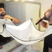 Easy Clean Up Mens No Mess Beard Cutting Shaving Apron For Clean Bathroom Gift