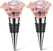 Generic 2pcs Rose Wine Bottle Plug Wine Stoppers Funny Bottle Stopper Holiday Wine Stopper Stoppers for Wine Bottle Wine Bottles Stoppers Beer Saver Bottle Stopper Bottle Saver Red Metal