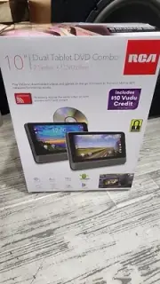 RCA 10" Dual Tablet DVD Combo 2 Tablets+1 DVD Player for Cars Brand New