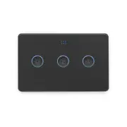 DETA Black Matte Grid Connect Smart Single Fan Speed Controller With Touch Light Switch