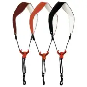 Versatile Leather Saxophone Strap Saxophone Universal Shoulder Strap Hook
