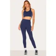 Navy Sculpt Contrast Detail High Waist Gym Leggings, Navy
