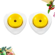 2 PCS Egg Hole Separator Stainless Steel Egg Separator Kitchen Egg Tool