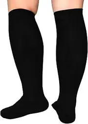 Extra Wide Calf Compression Socks Women Men 20-32mmHg Knee High Plus Size