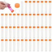 10mL Plastic Cryogenic Vial, 48Pcs Cryogenic Storage Tube Orange Clear