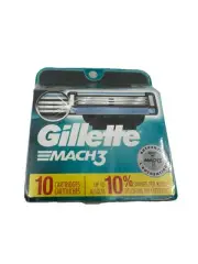 Gillette Mach3 Razor Refills 10 Count Cartridges NEW SEALED