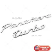 Chrome Look Panamera Turbo Letters Rear Badge Emblem Look Deck Lid Sport