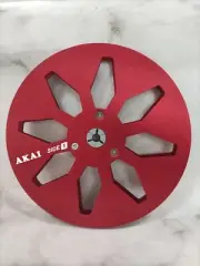 1 Pair Aluminum AKAI Red 7 1/4 Inch Take Up Reel For Open Reel Tape Recorders