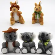 3-9x Australian Souvenir Soft Plush Toy Koala Kangaroo Australia Animals w Flag