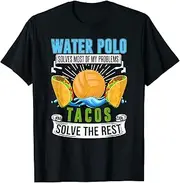 [X.Style] Water Polo Shirt Funny Taco Lover Water Polo Player ds2541 T-Shirt Black