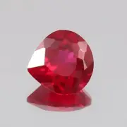 Pigeon AAA Flawless Unheated Red 10.05 Ct Mozambique Ruby Pear Loose Gemstone
