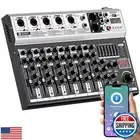 7 Channel DJ Audio Mixer Interface USB, NEW BAXS Audio Mixer Sound Board Mixi