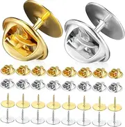 CORHAD 60 Sets Set Copper Locking hat pin Backs Badge Backs Cufflinks Material tie pin Apparel Brooch Accessories backrest Pin Backs for Enamel Pins Lapel pin Clutch Back Crafts