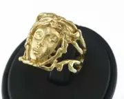 Face Adjustable Ring Raw brass (19mm 9US inner size - Adjustable ) OZ3248
