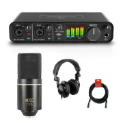 Motu M4 4x4 USB Audio Interface w/ MXL 770 Cardioid Mic, Headphone & XLR Cable