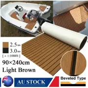 EVA Foam Boat Decking Sheet Marine Faux Teak Decking | Self Adhesive Light Brown