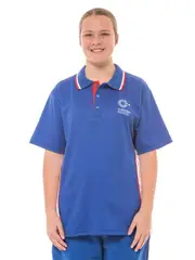 Snr SS Royal/White Polo With Emb