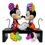 Britto Disney Mickey & Minnie Mouse Seated Love Figurine