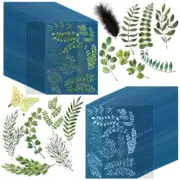 80 Pcs Cyanotype Paper, High Sensitivity Sun Print Paper Cyanotype Kit with 2...